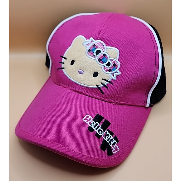 Sanrio Other - Sanrio Hello Kitty Pink and Black Girls Baseball Cap 53cm 2004 - Mint